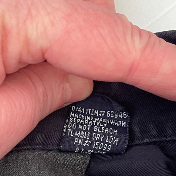 Trader Bay Button Down Long Sleeve Shirt Men’s Size M 44” Navy Blue - Picture 8 of 8